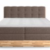 Postel boxspring s úložným prostorem a LED osvětlením MELISSA dub masiv