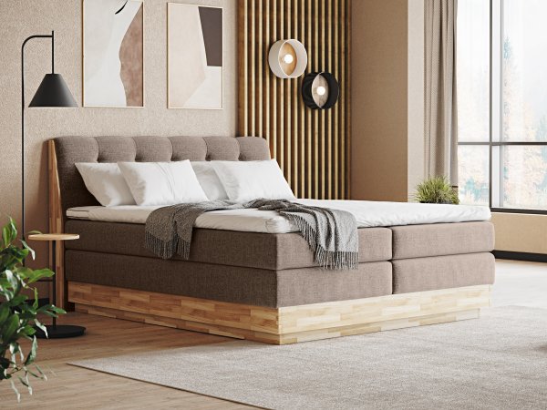Postel boxspring s úložným prostorem MELISSA 2 dub masiv