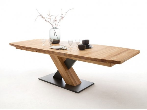 Rozkládací jídelní stůl z masivu MENDOZA B dub divoký