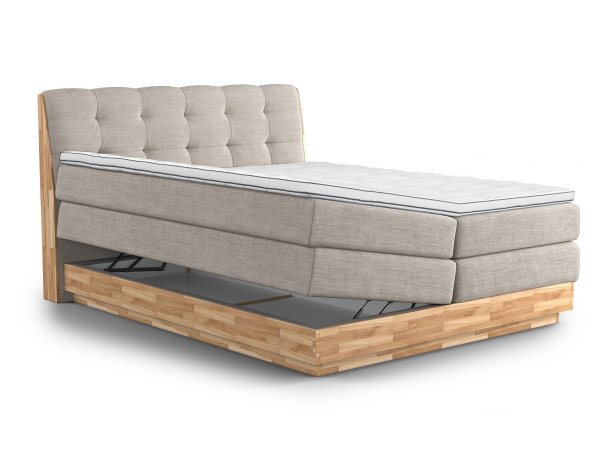 Postel boxspring s úložným prostorem MELISSA 2 dub masiv