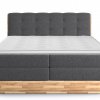 Postel boxspring s úložným prostorem a LED osvětlením MELISSA dub masiv