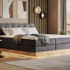 Postel boxspring s úložným prostorem a LED osvětlením MELISSA dub masiv