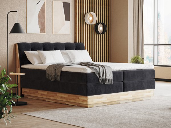 Postel boxspring s úložným prostorem MELISSA 2 dub masiv