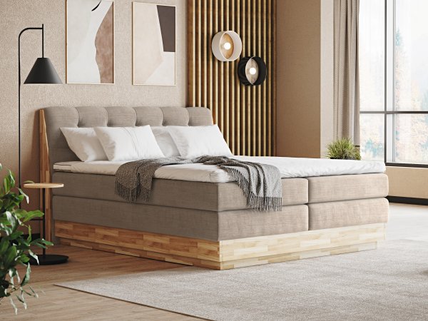 Postel boxspring s úložným prostorem MELISSA dub masiv