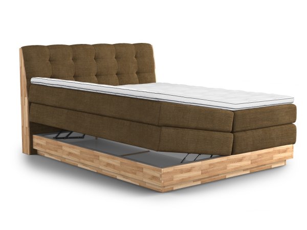 Postel boxspring s úložným prostorem MELISSA dub masiv