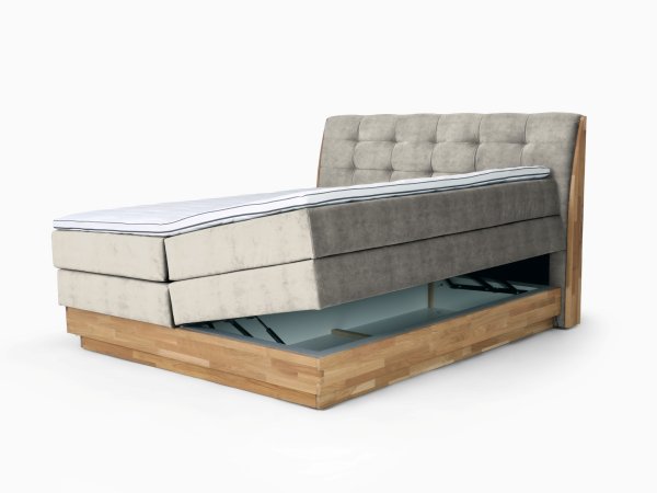 Postel boxspring s úložným prostorem MELISSA dub masiv