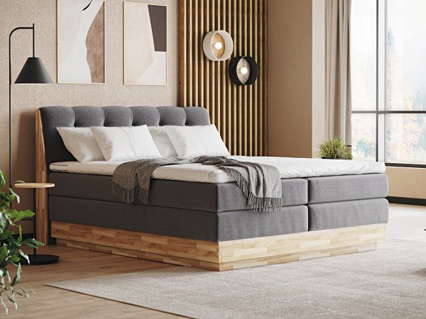 Postel boxspring s úložným prostorem MELISSA 2 dub masiv