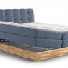 Postel boxspring s úložným prostorem a LED osvětlením MELISSA dub masiv