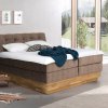Postel boxspring s úložným prostorem a LED osvětlením MELISSA dub masiv