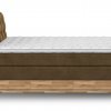 Postel boxspring s úložným prostorem a LED osvětlením MELISSA dub masiv