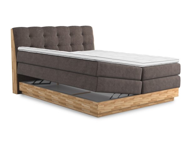 Postel boxspring s úložným prostorem MELISSA 2 dub masiv