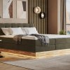 Postel boxspring s úložným prostorem a LED osvětlením MELISSA dub masiv