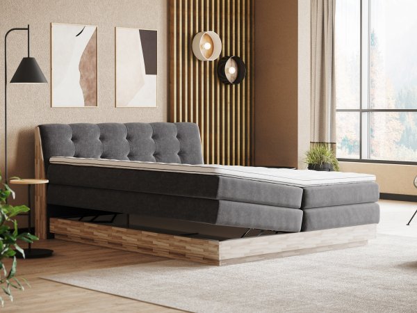 Postel boxspring s úložným prostorem MELISSA 2 dub masiv