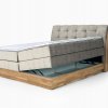 Postel boxspring s úložným prostorem a LED osvětlením MELISSA dub masiv