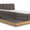 Postel boxspring s úložným prostorem a LED osvětlením MELISSA dub masiv