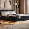 Postel boxspring s úložným prostorem a LED osvětlením MELISSA dub masiv