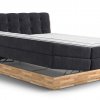 Postel boxspring s úložným prostorem a LED osvětlením MELISSA dub masiv