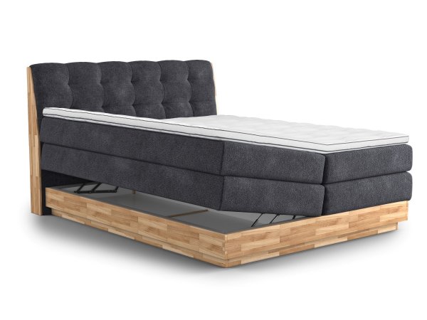 Postel boxspring s úložným prostorem MELISSA dub masiv