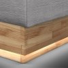 Postel boxspring s úložným prostorem a LED osvětlením MELISSA dub masiv