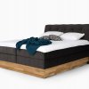 Postel boxspring s úložným prostorem a LED osvětlením MELISSA dub masiv
