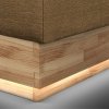 Postel boxspring s úložným prostorem a LED osvětlením MELISSA dub masiv