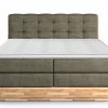Postel boxspring s úložným prostorem a LED osvětlením MELISSA dub masiv