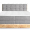 Postel boxspring s úložným prostorem a LED osvětlením MELISSA dub masiv