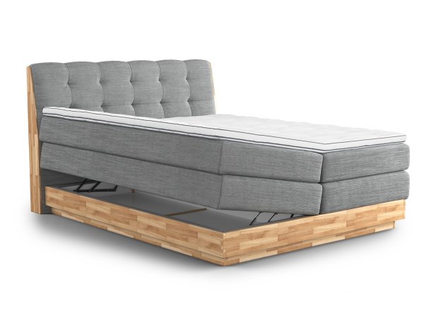 Postel boxspring s úložným prostorem MELISSA dub masiv