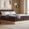 Postel boxspring s úložným prostorem a LED osvětlením MELISSA dub masiv
