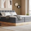 Postel boxspring s úložným prostorem a LED osvětlením MELISSA dub masiv