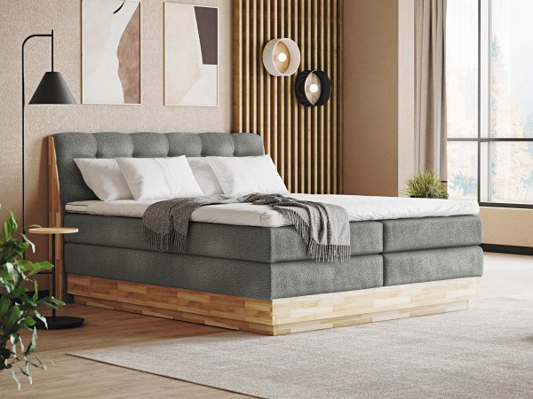 Postel boxspring s úložným prostorem MELISSA dub masiv