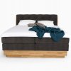 Postel boxspring s úložným prostorem a LED osvětlením MELISSA dub masiv