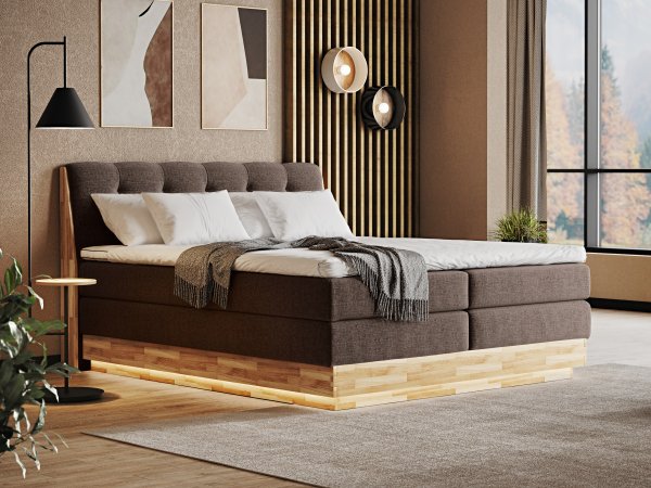 Postel boxspring s úložným prostorem MELISSA 2 dub masiv