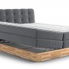 Postel boxspring s úložným prostorem a LED osvětlením MELISSA dub masiv