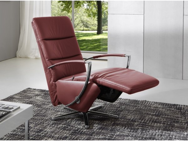 Polohovací kožené otočné křeslo METRO