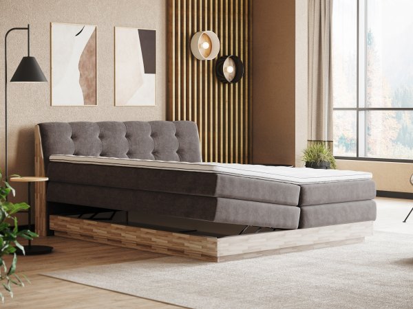 Postel boxspring s úložným prostorem MELISSA 2 dub masiv