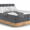 Postel boxspring s úložným prostorem a LED osvětlením MELISSA dub masiv