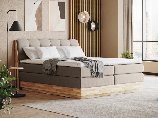 Postel boxspring s úložným prostorem MELISSA dub masiv