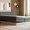 Postel boxspring s úložným prostorem a LED osvětlením MELISSA dub masiv
