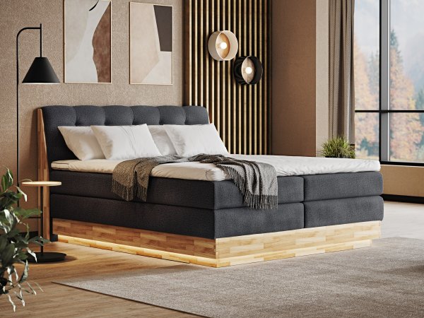 Postel boxspring s úložným prostorem MELISSA 2 dub masiv