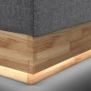 Postel boxspring s úložným prostorem a LED osvětlením MELISSA dub masiv