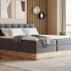 Postel boxspring s úložným prostorem a LED osvětlením MELISSA dub masiv