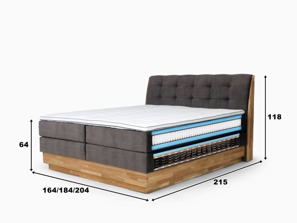 Postel boxspring s úložným prostorem MELISSA 2 dub masiv