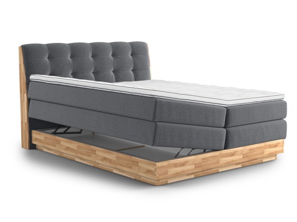 Postel boxspring s úložným prostorem MELISSA 2 dub masiv