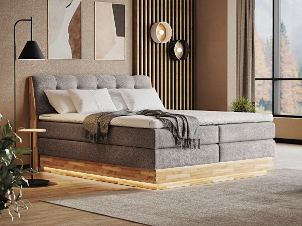 Postel boxspring s úložným prostorem MELISSA 2 dub masiv