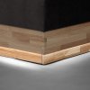 Postel boxspring s úložným prostorem a LED osvětlením MELISSA dub masiv