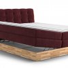Postel boxspring s úložným prostorem a LED osvětlením MELISSA dub masiv