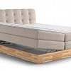 Postel boxspring s úložným prostorem a LED osvětlením MELISSA dub masiv