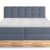 Postel boxspring s úložným prostorem a LED osvětlením MELISSA dub masiv