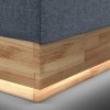 Postel boxspring s úložným prostorem a LED osvětlením MELISSA dub masiv